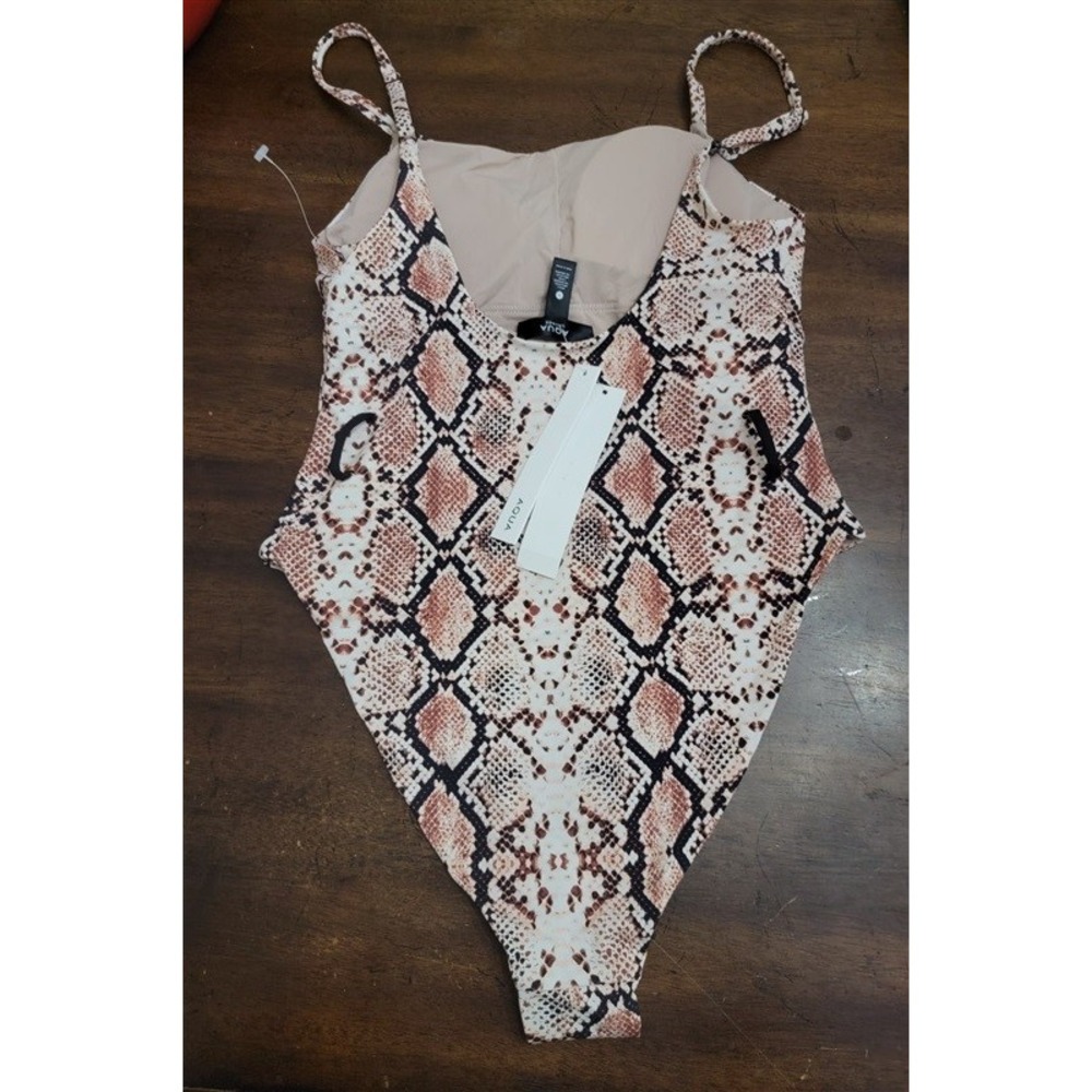 NWTD Aqua Swim S Snake Print One Piece Swimsuit 122416 - Picture 2 of 3